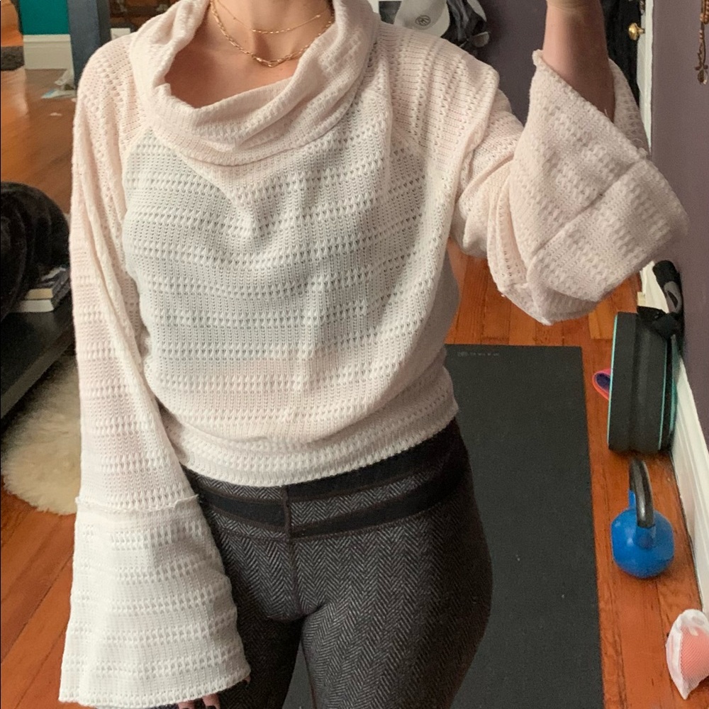 FREE PEOPLE | Lace Mock Neck Pullover